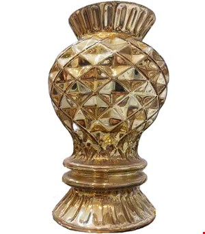 گلدان الیزه طلایی دوطوق 